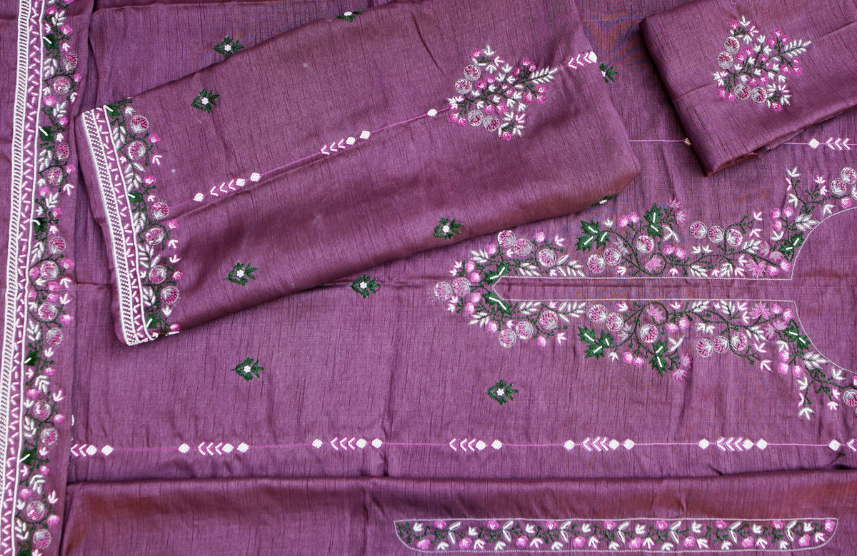 Mousseau Royale Hand Embroidered Unstitched Suit