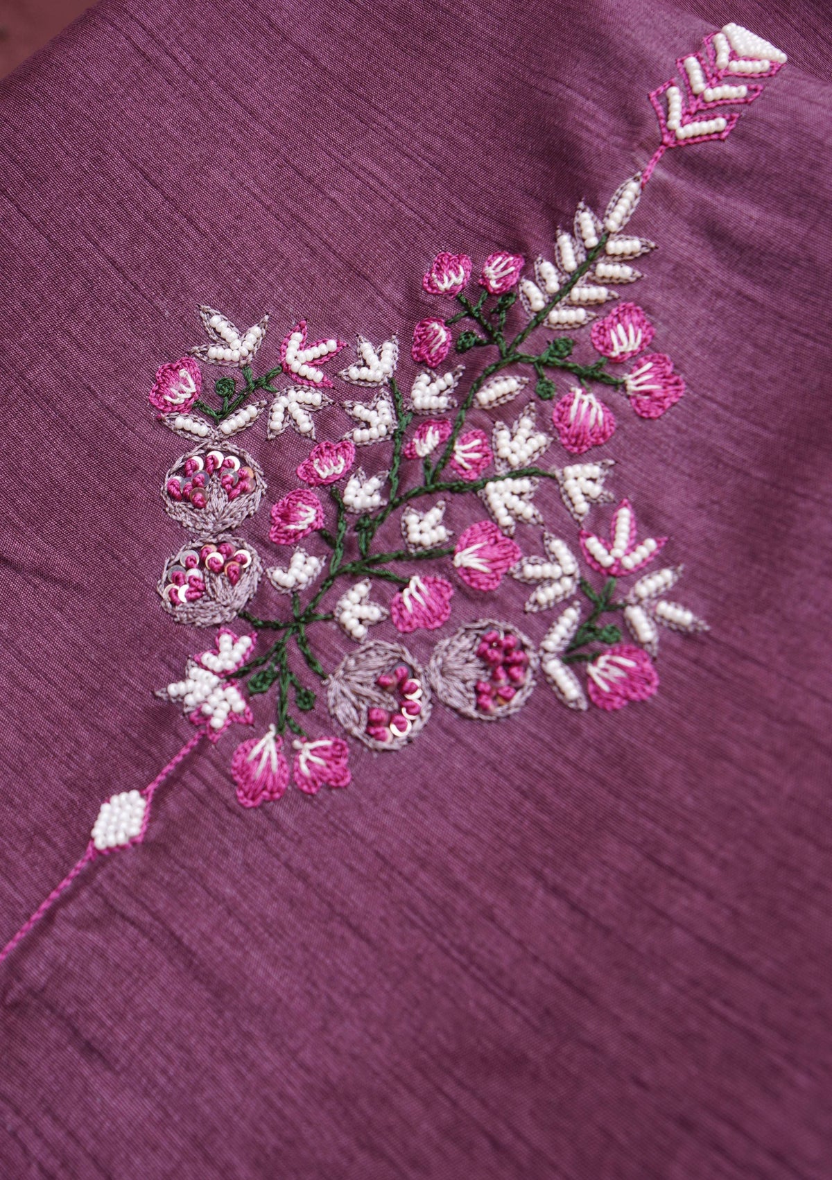 Mousseau Royale Hand Embroidered Unstitched Suit