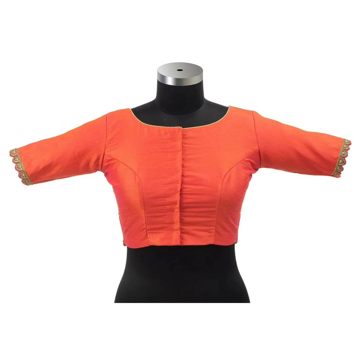 Peachish Pink Paisley Motifs Blouse.