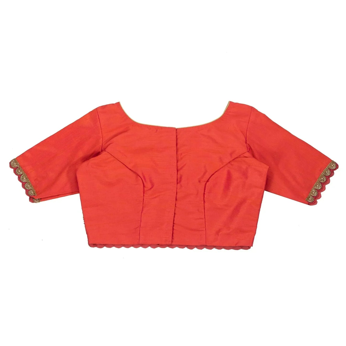 Peachish Pink Paisley Motifs Blouse.