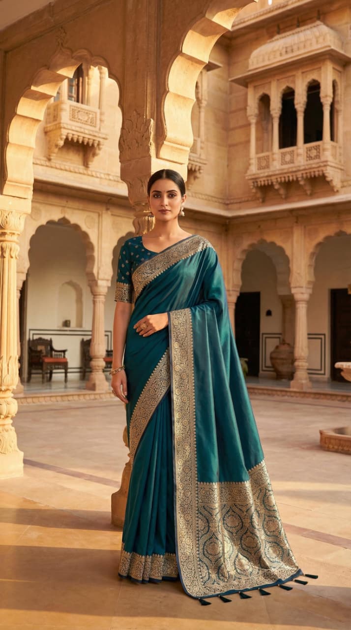 Banarasi Soft Silk Sarees by Kizmit Designs