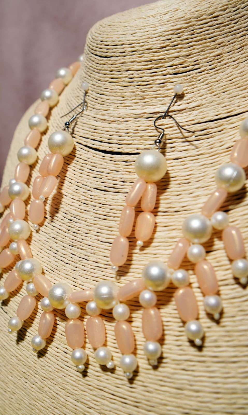 Coral Pearl Charm Handcrafted Jewellery