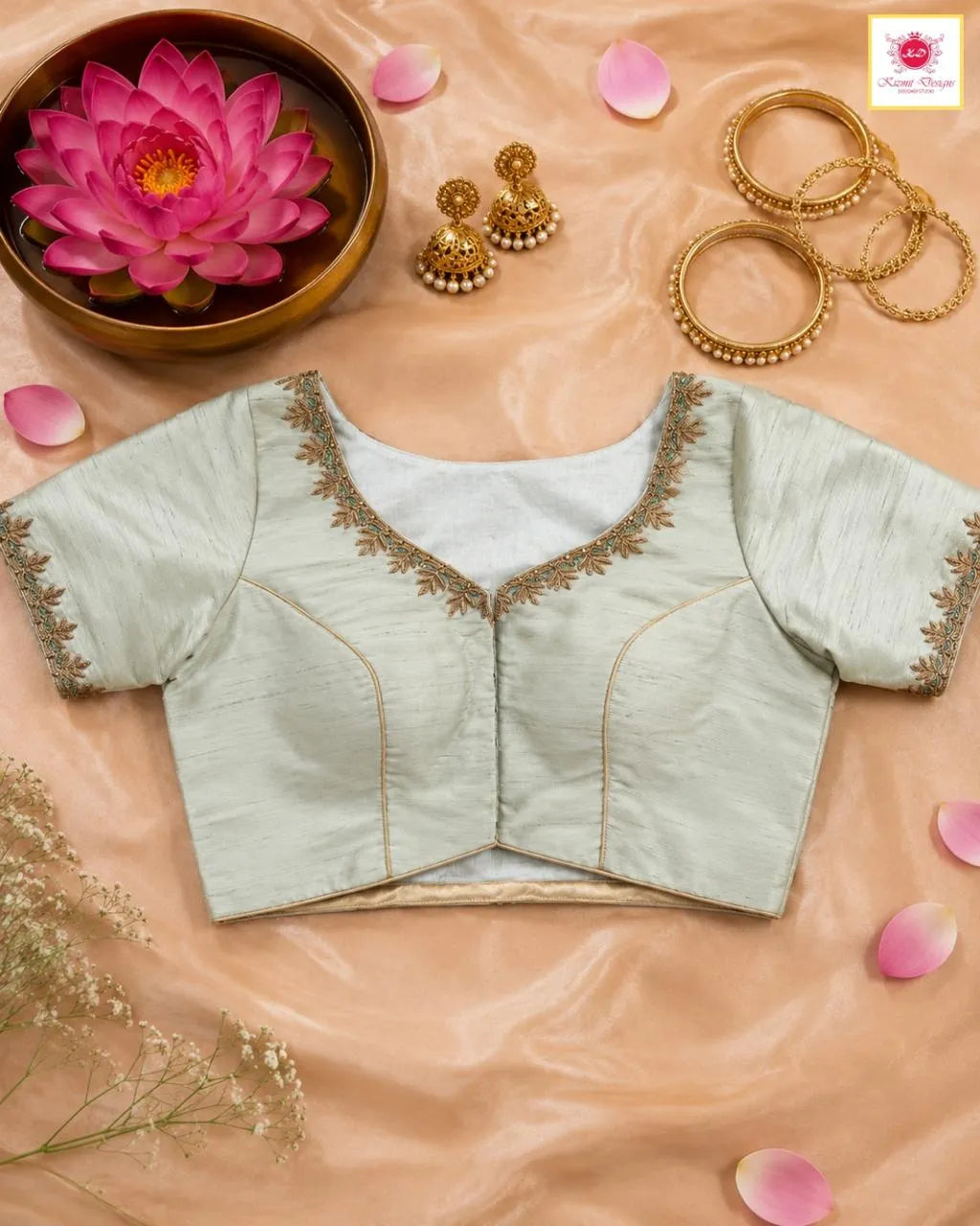 Noor-e-Dabka Blouse - Rani Pink