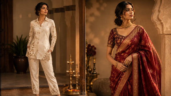 Cord-Set Suits vs. Sarees: What to Wear to Your Next Wedding Function
