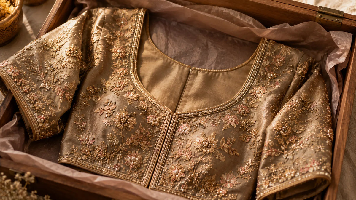 How to Care for Hand-Embroidered Blouses and Zari Work So They Last for Generations