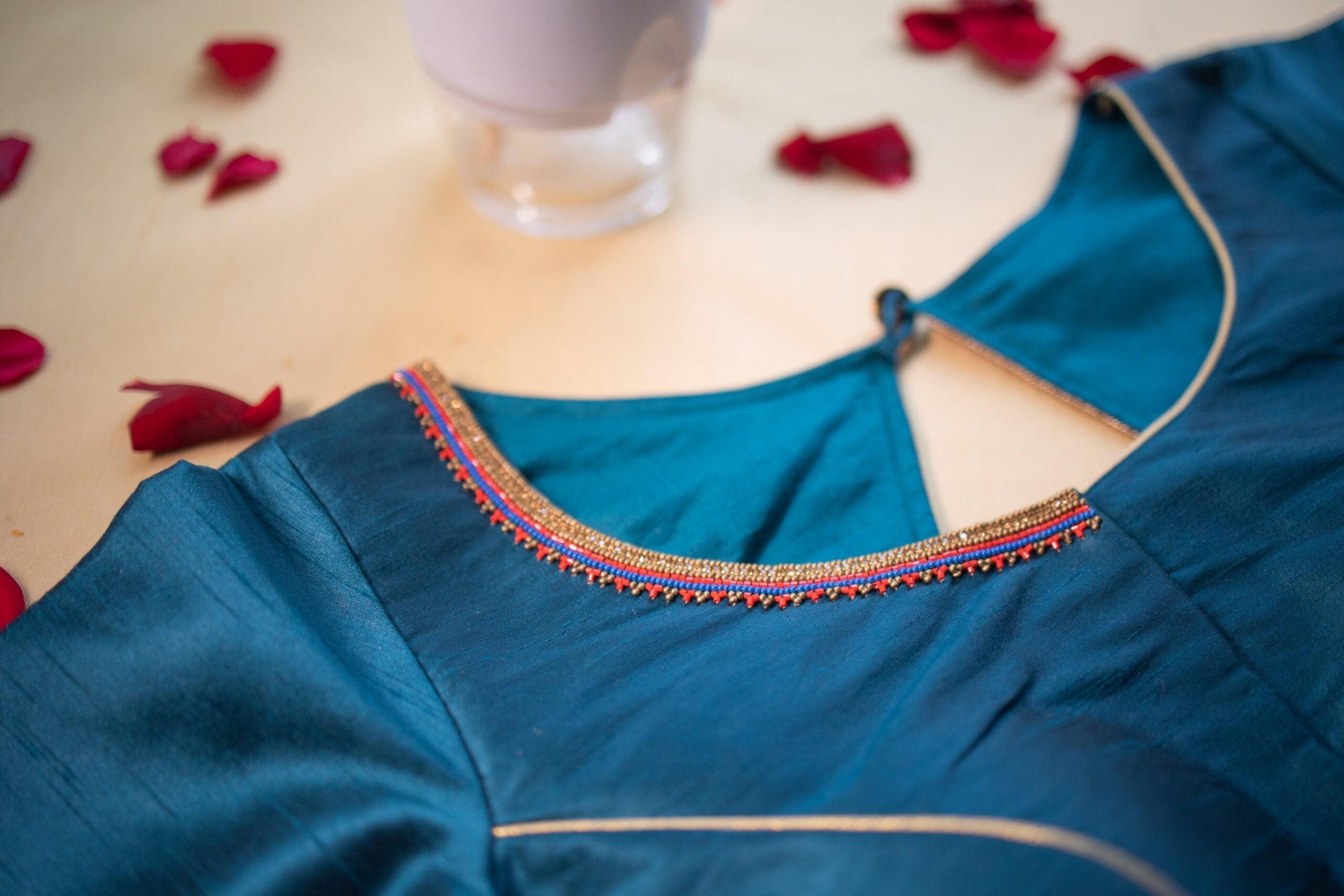 Neelira Hand Embroidered Designer Blouse - Kizmit Designs Store