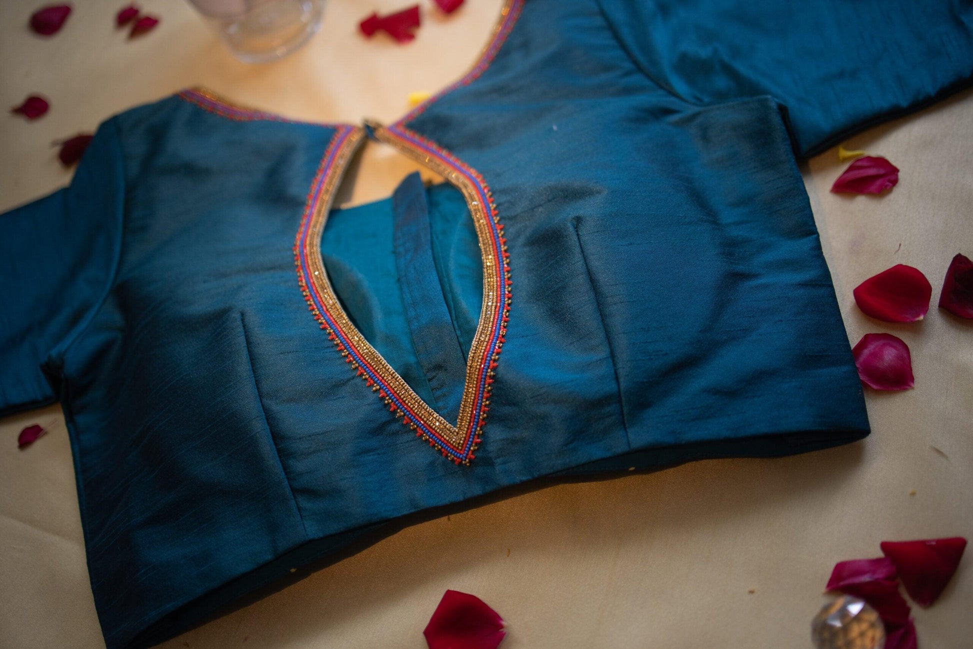 Neelira Hand Embroidered Designer Blouse - Kizmit Designs Store