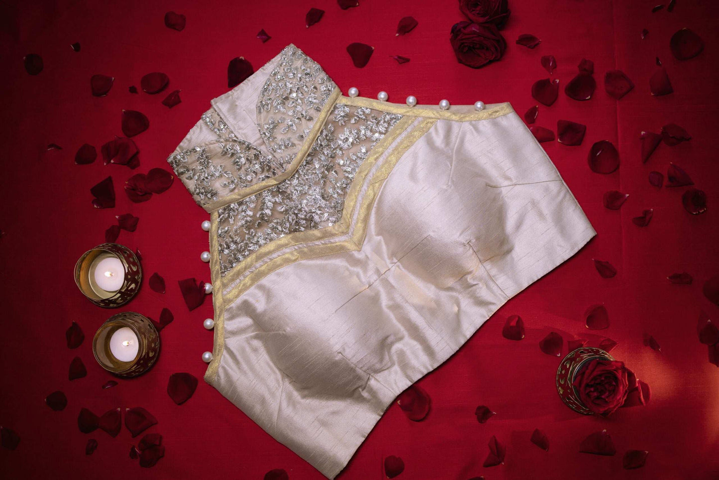 Golden Mehar Designer Blouse By Kizmit.