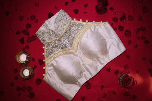 Golden Mehar Designer Blouse By Kizmit.