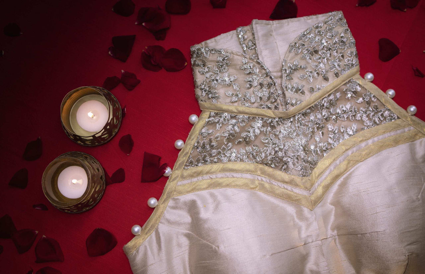 Golden Mehar Designer Blouse By Kizmit.