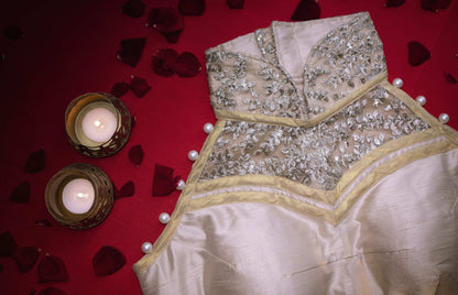 Golden Mehar Designer Blouse By Kizmit.