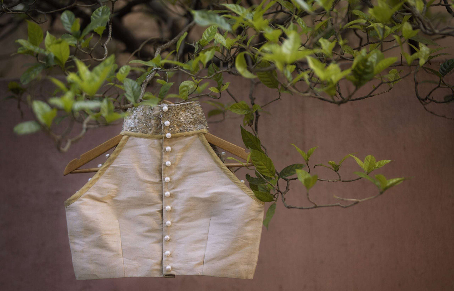 Golden Mehar Designer Blouse By Kizmit.