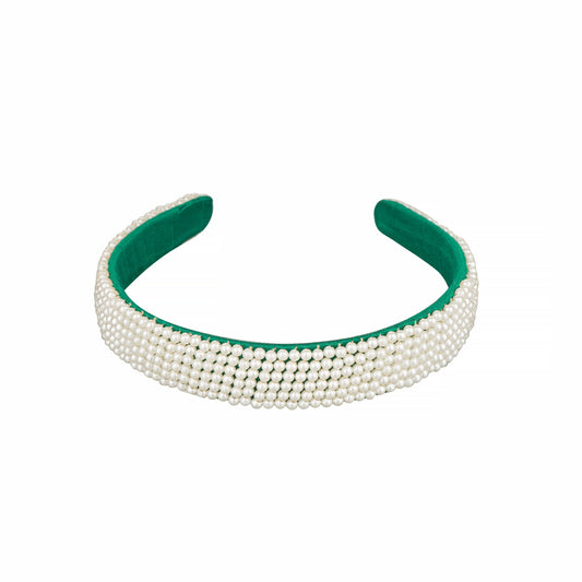 Pearl Work Headband – Handcrafted Elegance | Kizmit Designs - Kizmit Designs Store
