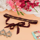 Brown Shade Floral Saree Belt