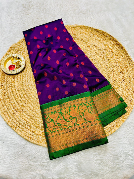 Gadwal Brocode Paithani Wedding Special - Kizmit Designs Store