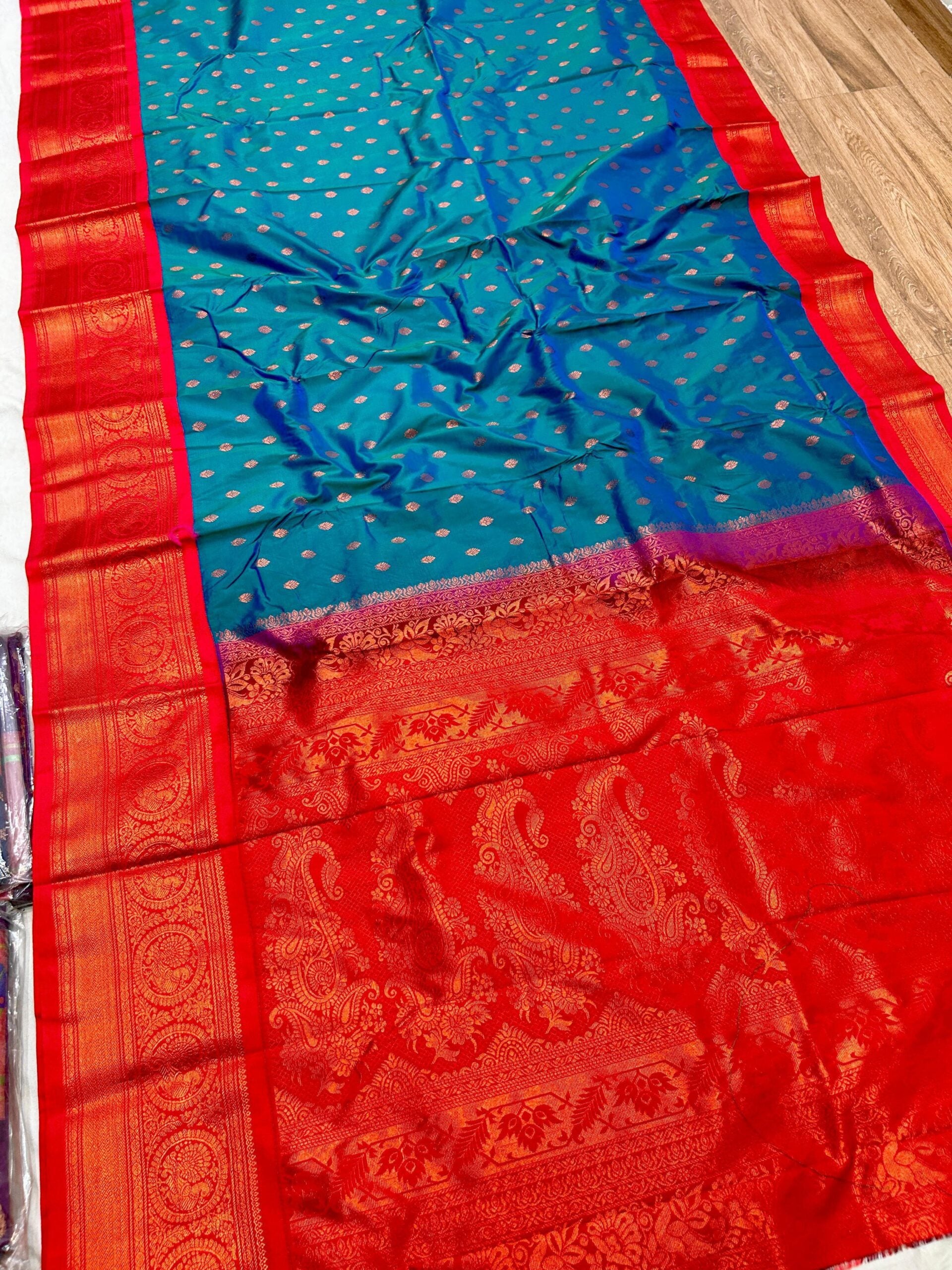 Gadwal Brocode Paithani Wedding Special - Kizmit Designs Store