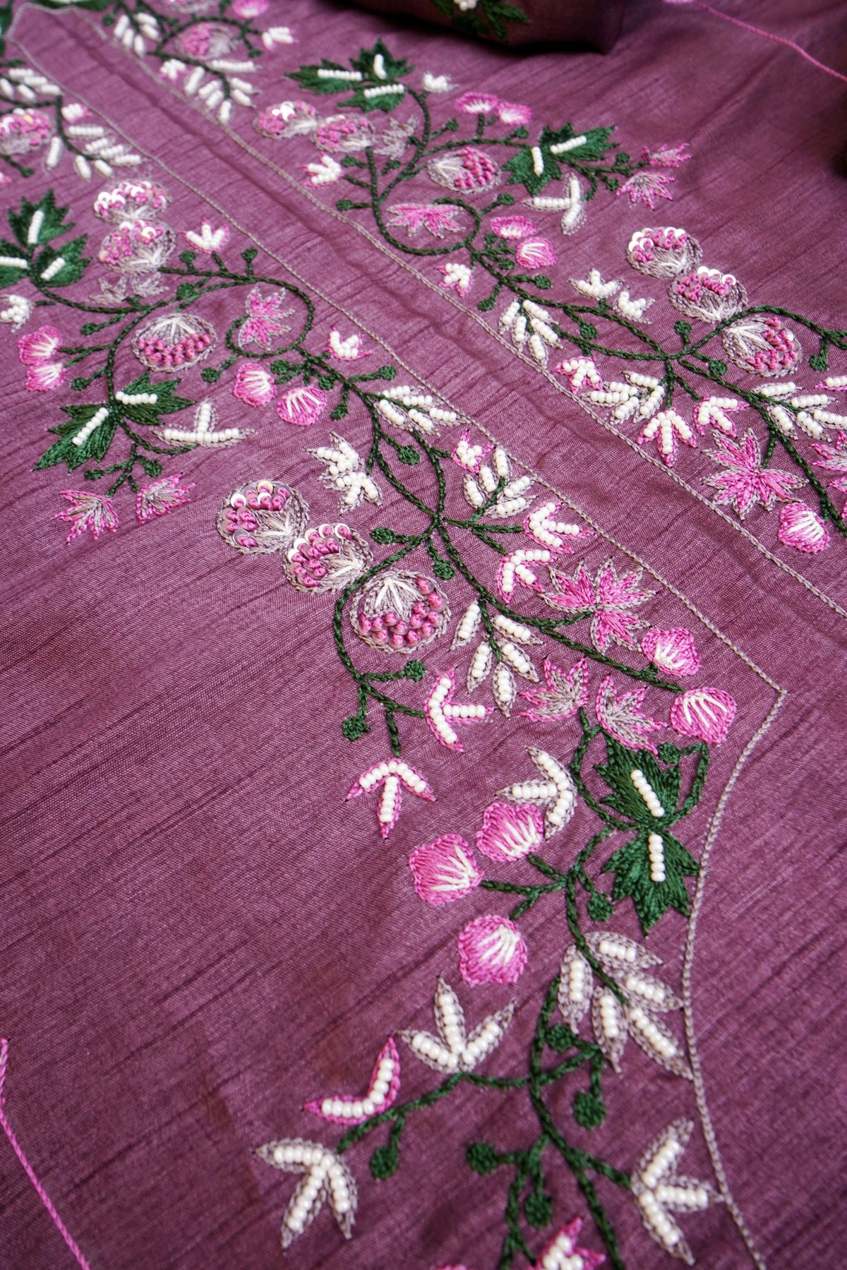 Mousseau Royale Hand Embroidered Unstitched Suit