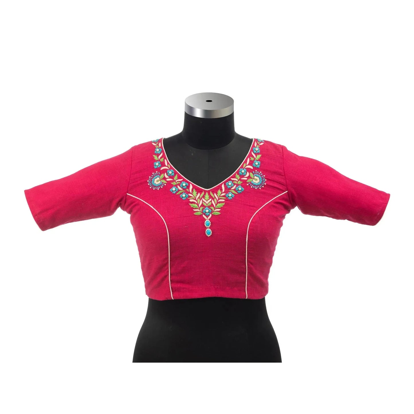 Fuchsia Pink Resham Blouse | Shop Now.