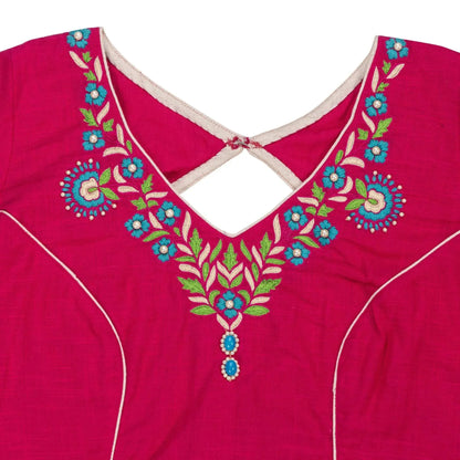 Fuchsia Pink Resham Blouse | Shop Now.