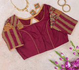 Geometrical and Floral Fusion Blouse.