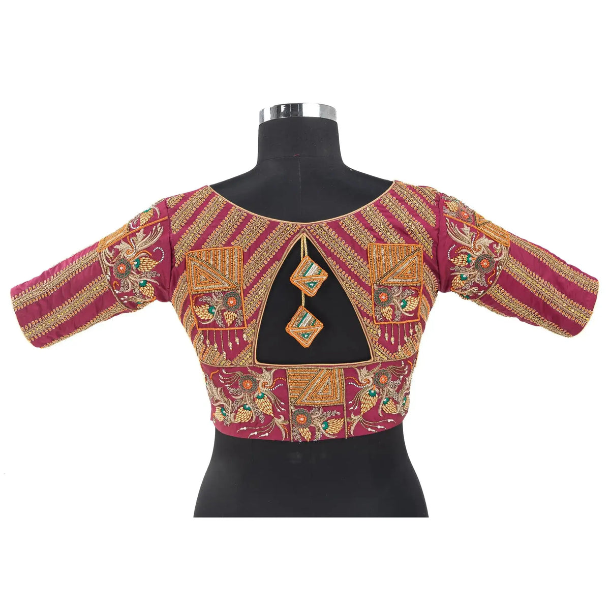 Geometrical and Floral Fusion Blouse.