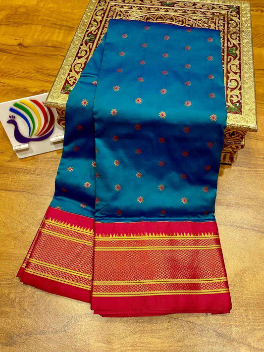 Raksha Kadiyal Paithani Saree | Kizmit Designs.