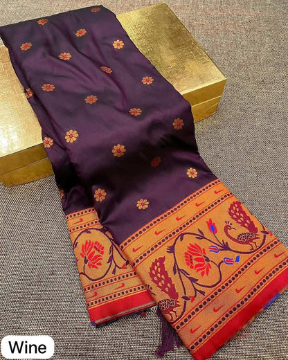 Peacock Lotus Paithani Saree | Shop Now.