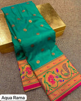 Peacock Lotus Paithani Saree | Shop Now.