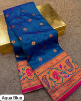 Peacock Lotus Paithani Saree | Shop Now.