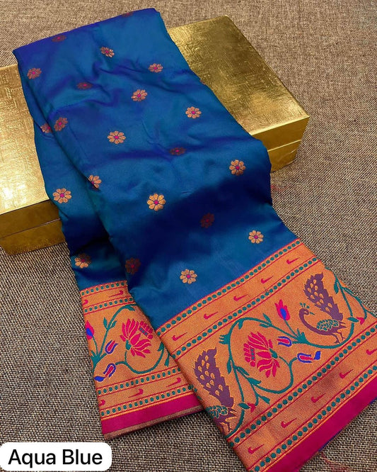 Peacock Lotus Paithani Saree | Shop Now - Kizmit Designs Store