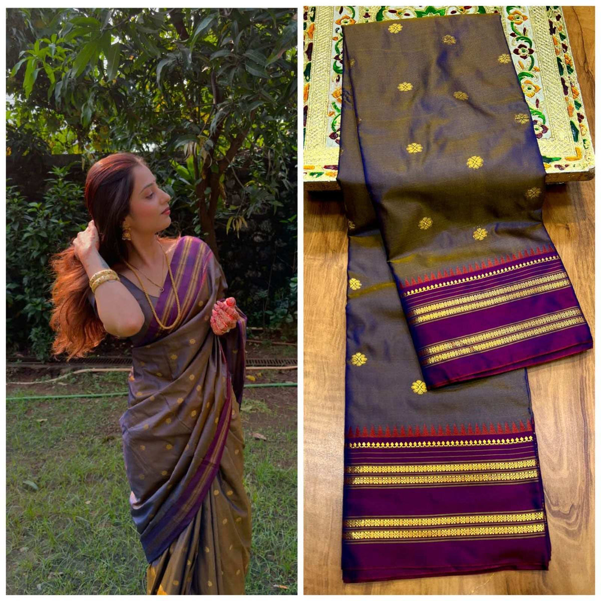 Traditional Narayanpeeth Paithani.