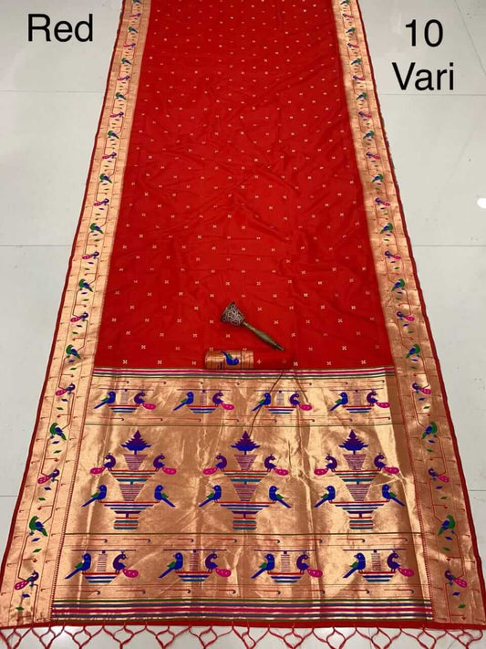 Traditional Paithani Saree in Classic Silk | Kizmit Designs - Kizmit Designs Store