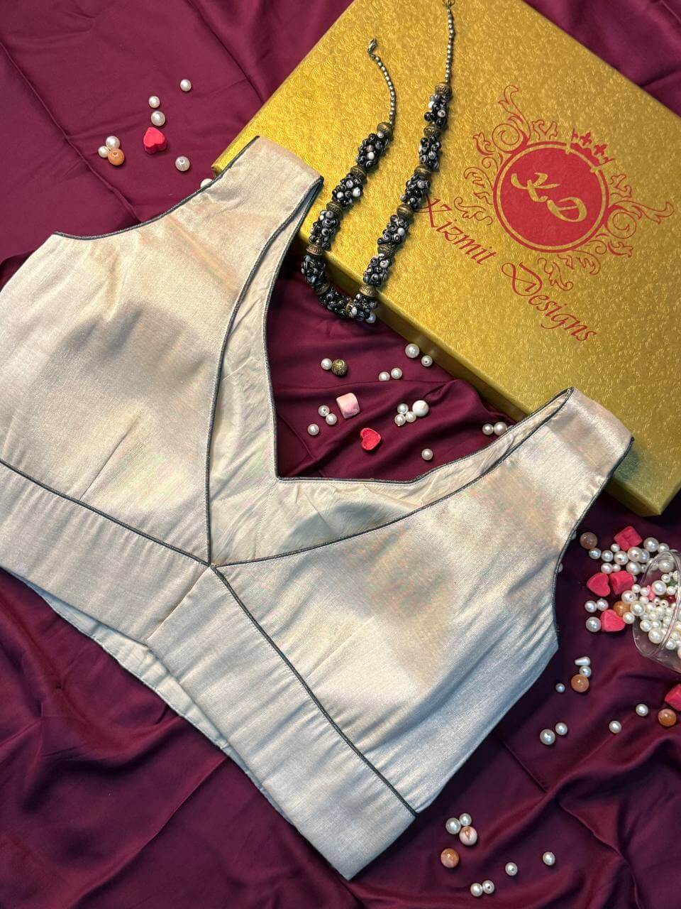 Somapriya Hand Embroidered Designer Blouse.