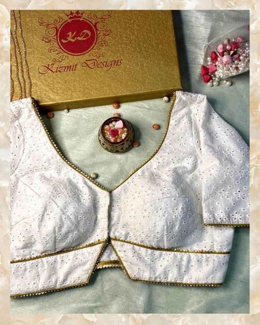 Rumaya Hand Embroidered Designer Blouse - Kizmit Designs Store