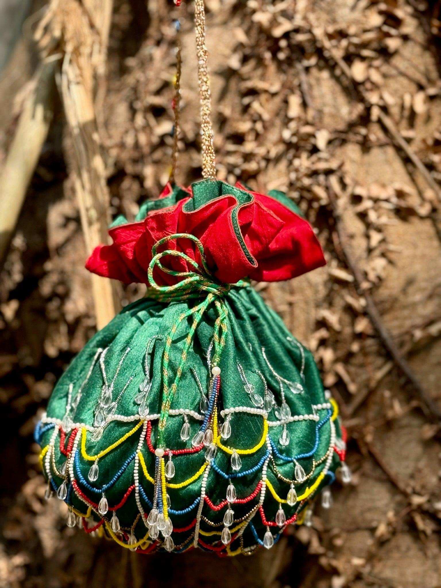 Mevrika Handcrafted Beaded Potli Bag.