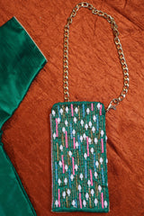 Hariyali Saaj Blouse and Sling Bag Combo