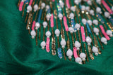 Hariyali Saaj Blouse and Sling Bag Combo