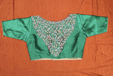 Hariyali Saaj Hand-Embroidered Blouse | Green Sequin Pearl Bridal