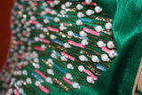 Hariyali Saaj Hand-Embroidered Blouse | Green Sequin Pearl Bridal