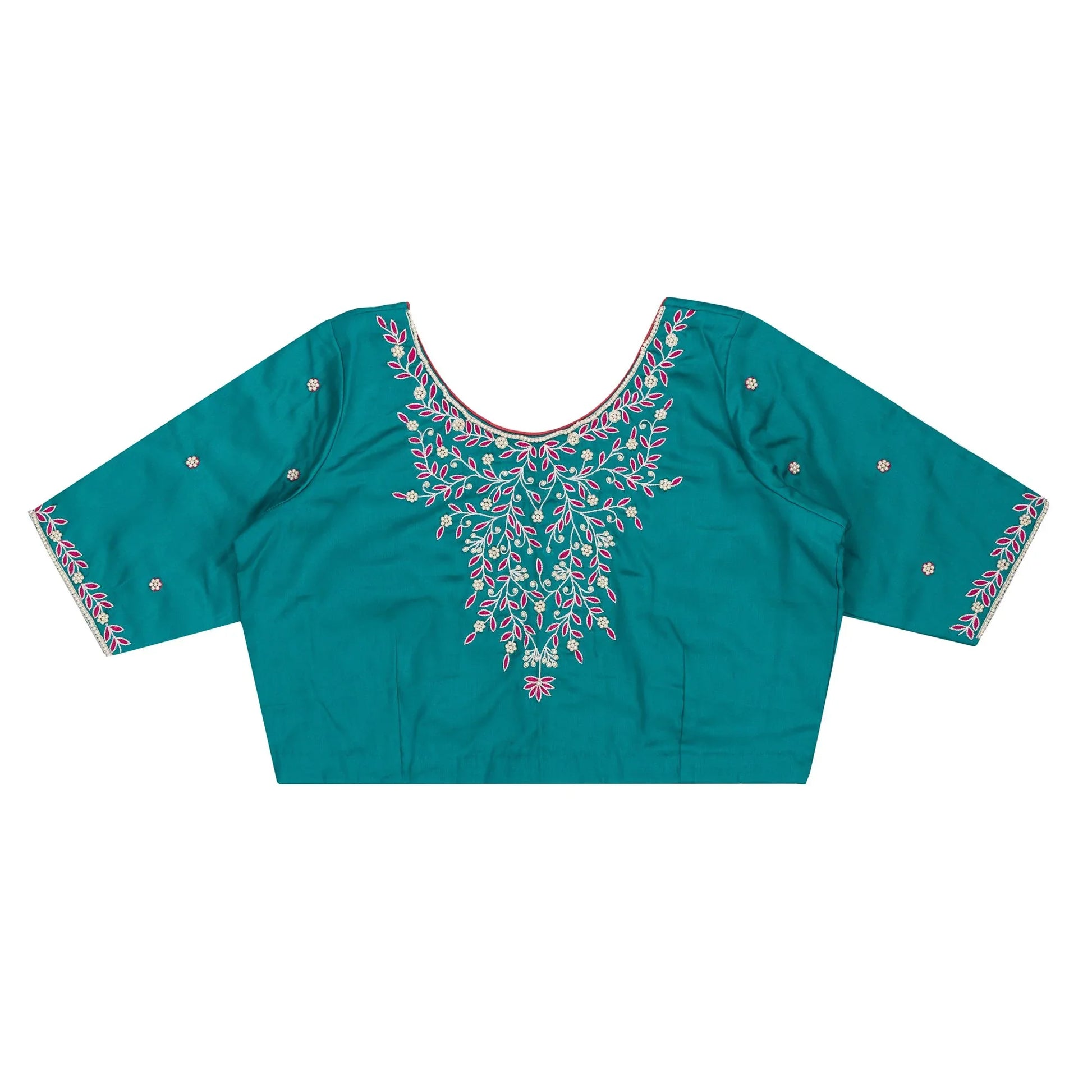 Jade Green Pearl Blouse – Where Grace Meets Glow.