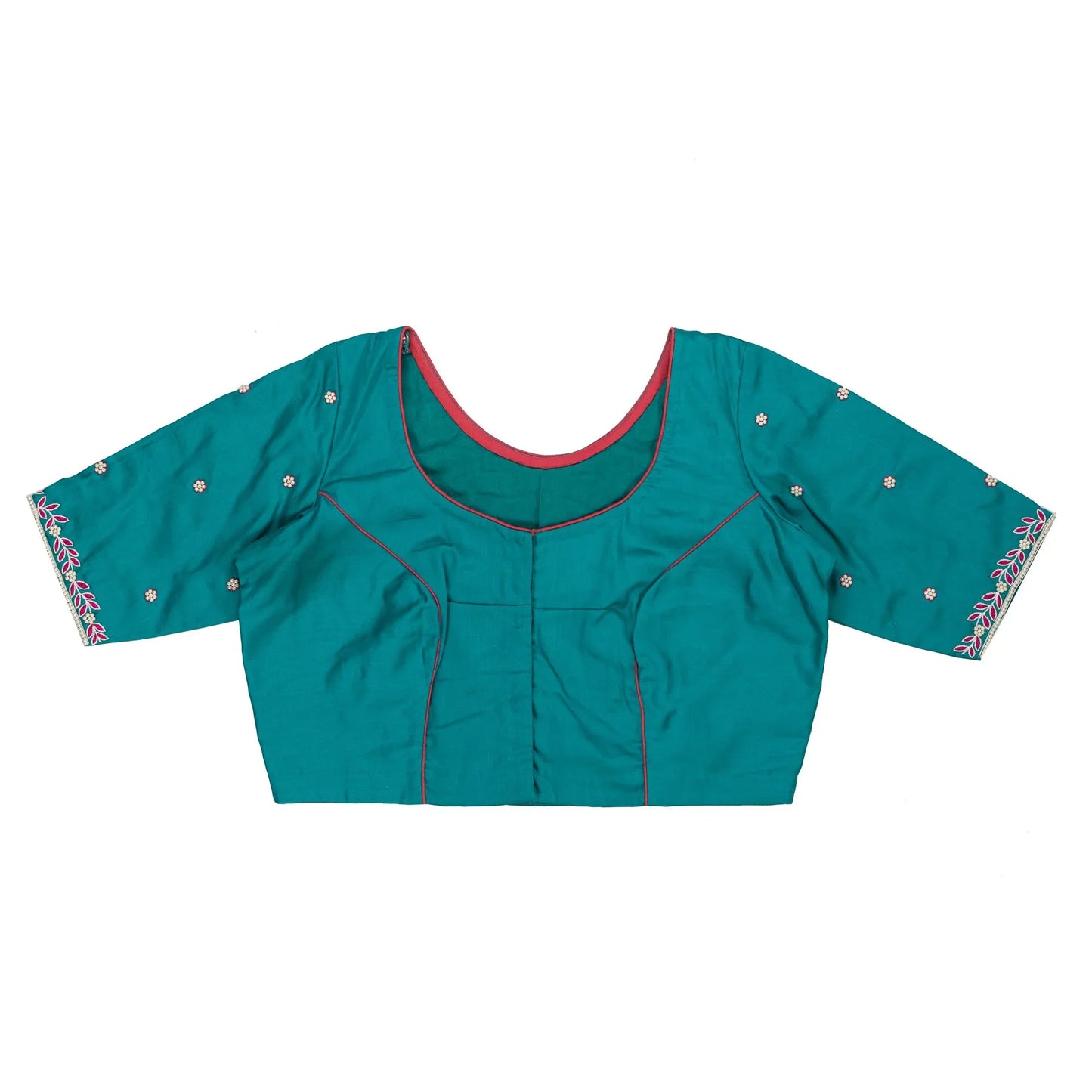 Jade Green Pearl Blouse – Where Grace Meets Glow.