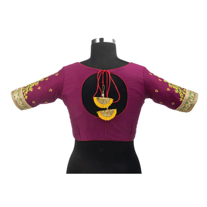 Midnight Shade Embroidery Blouse.