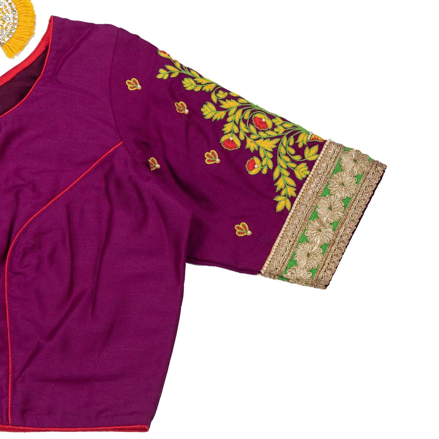 Midnight Shade Embroidery Blouse.