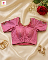 Rose Mosaic Hand Embroidered Designer Blouse