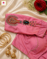 Rose Mosaic Hand Embroidered Designer Blouse