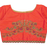 Peachish Pink Paisley Motifs Blouse.