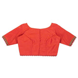 Peachish Pink Paisley Motifs Blouse.
