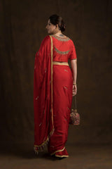 Red Shade Chand Ka Tukda Blouse.