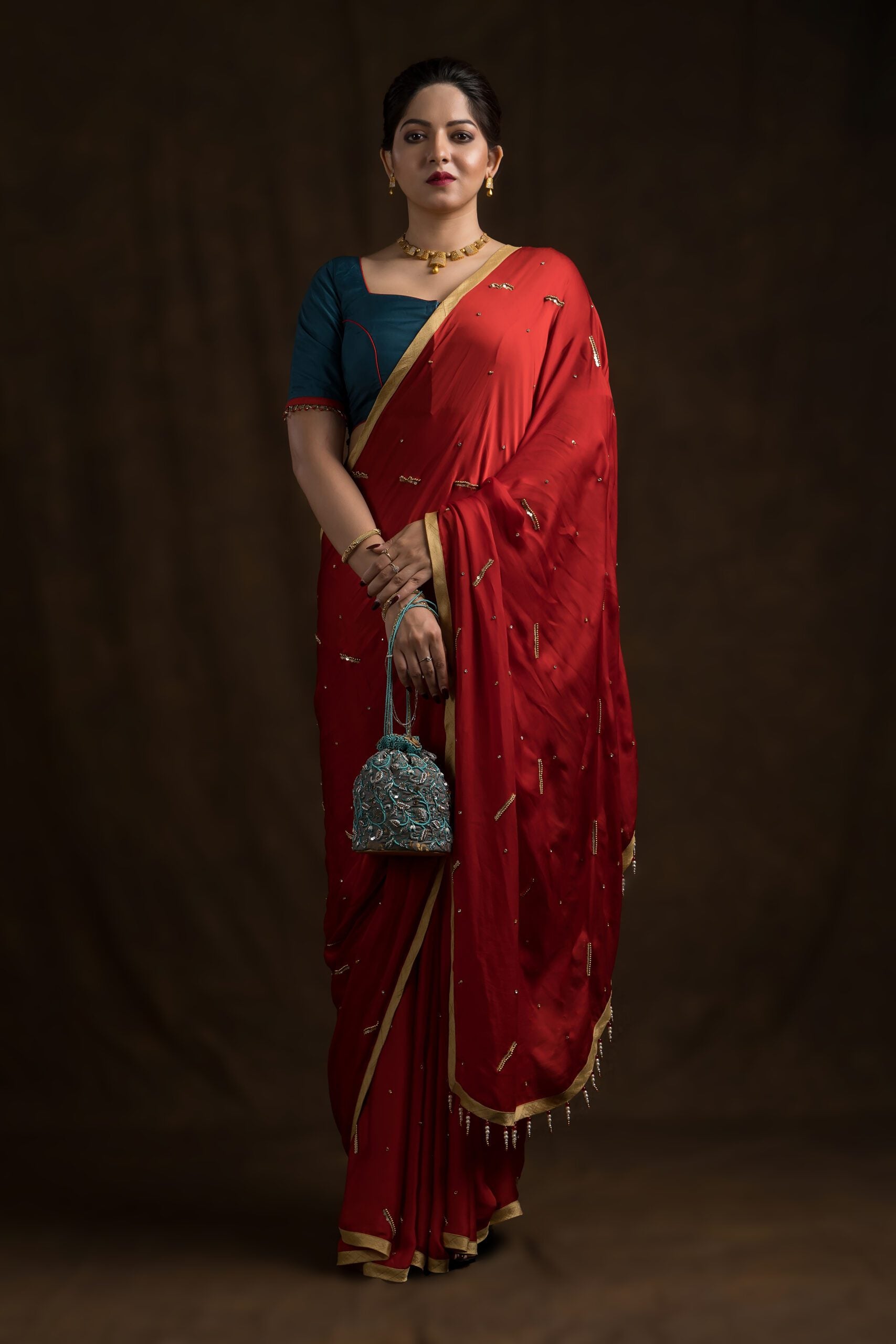 SAPPHIRE BLUE SHADED BLOUSE | Shop Now.