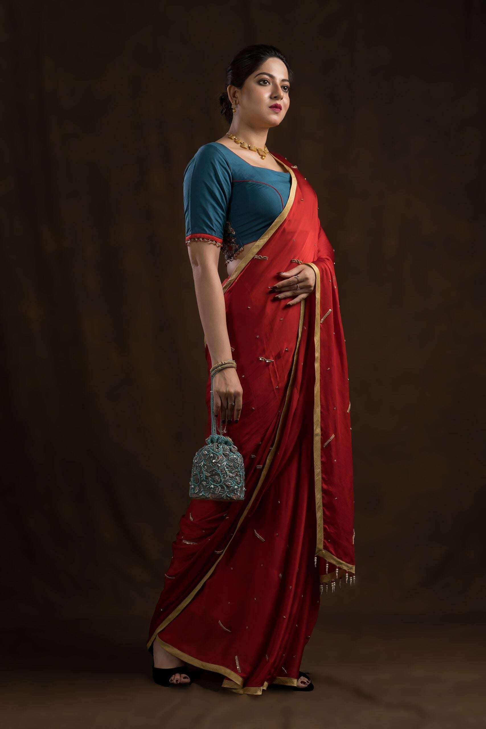 SAPPHIRE BLUE SHADED BLOUSE | Shop Now.